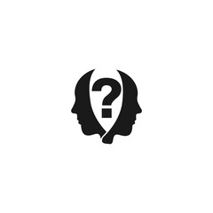 Question marks are representative of problems  thinking and creativity icon isolated on white background 
