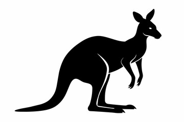Kangaroo silhouette  vector illustration 