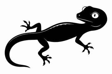 Obraz na płótnie Canvas Fattail Gecko, full body , high deta silhouette vector illustration 