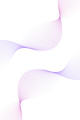 Abstract background with waves for banner. Standart poster size. Vector background with lines. Element for design isolated on white. Pink, purple and white gradient. Brochure, booklet. Summer, spring