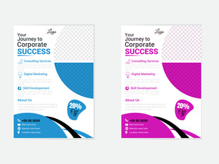 modern and beautiful corporate business flyer design template 