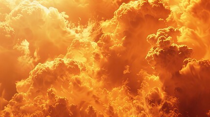 Bottomless orange clouds with transparent background, seamless textures and frames