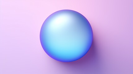 Circular clean gradient purple and blue on light purple background. 3d rendering