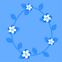 Easter holiday postcard flat vector template