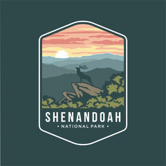 Shenandoah National Park Emblem patch logo illustration