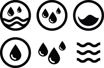 Set of water icon symbol collection. Vector Illustration. - obrazy, fototapety, plakaty