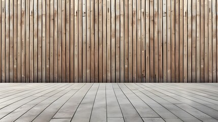wooden wall and floor with copy space generative ai
