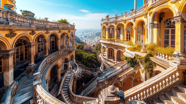 Majestic Staircases, Elegant Balconies, and Panoramic Rooftops