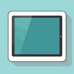 tablet device icon flat vector illustration isolate
