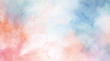Abstract pastel colors watercolor background. Watercolor background. Abstract watercolor cloud texture. - obrazy, fototapety, plakaty