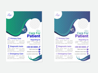 beautiful clean medical flyer design template 