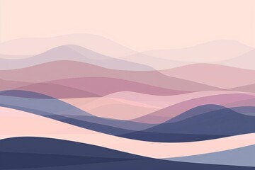 Gentle pastel hues layer like mountain silhouettes, perfect for serene backgrounds or soft, nature-themed design elements.