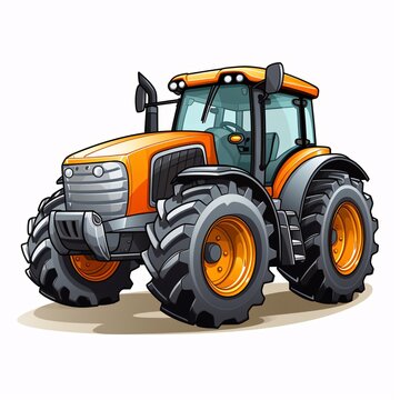 a cartoon of a tractor