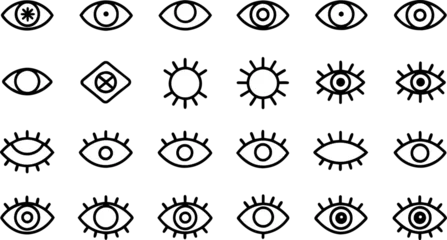 Deurstickers Simple eye icon vector. Eyesight pictogram in flat style © Abdul