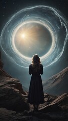 Women watching the sky