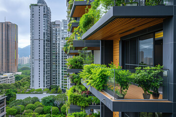 Eco-Friendly Urban Green Spaces on Modern Building