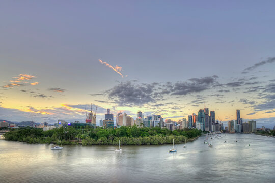 Fototapeta skyline of Brisbane, capital of Queensland, Australia
