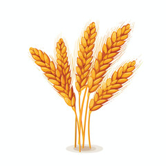 wheat ears icon image flat vector illustration 