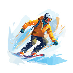 winter sport design flat vector illustration isolat