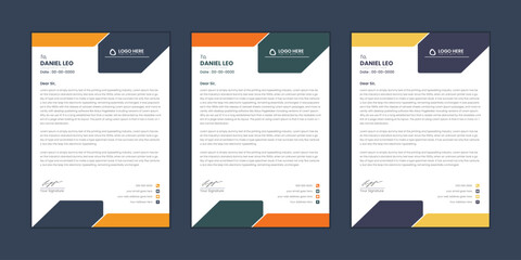 Corporate modern letterhead design bundle template. Modern corporate letterhead template design for your project, vector design.