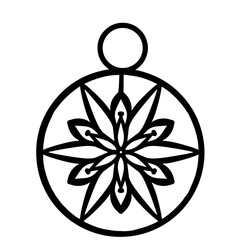 Mandala Flower Christmas Ornament