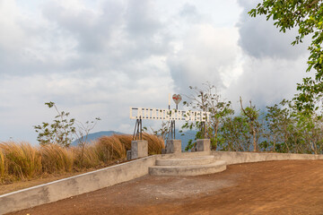 BALI, INDONESIA - NOVEMBER 3, 2023: Observation deck of Lahangan Sweet near Amed town