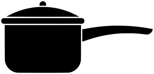 pan illustration kitchen silhouette equipment logo cooking icon kitchenware outline metal food utensil cook steel iron teflon cookware stainless shape handle meal skillet for vector graphic background