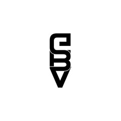 ebv typography letter monogram logo design