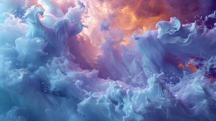 harmonious nebula cloud patterns swirling in an abstract cloud shape on a background generative ai