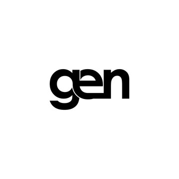 gen initial letter monogram logo design