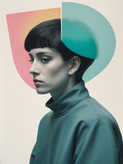 Portrait of a person, an artistic blend of a person's side profile, editorial cover