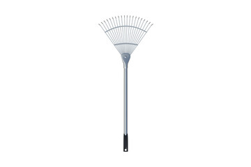 Leaf rake isolated on white background. Top view. 3d render