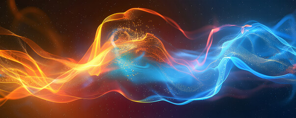 Obraz premium abstract background with glowing lines ai generative