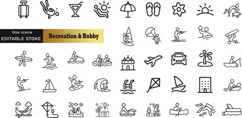 	recreation, equipment, travel, mountain, summer, hobby, vector, sport, vacation, fit, house, microphone, fun, illustration, family, tent, ball, sea, active, forest, adventure, icon, happiness, baby, 