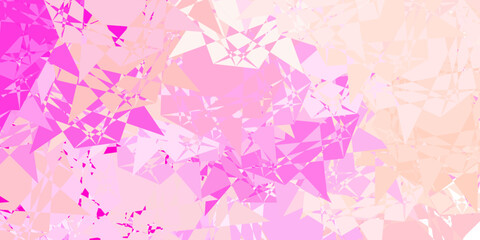 Light Pink vector background with polygonal forms.