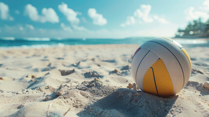 Beach Volleyball. Beach volleyball ball on the sand