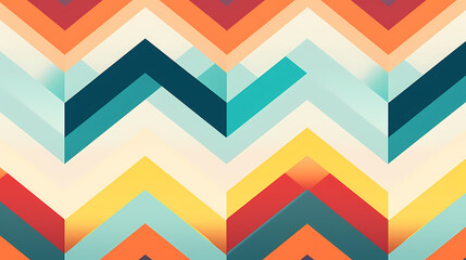Simple colorful geometric zigzag stripes abstract pattern
