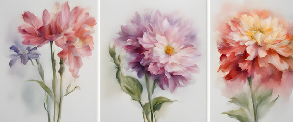 Floral polyptych.