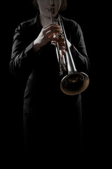 Trumpet player playing jazz musician - 765958567