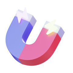 magnet Accounting  3D Illustration Image