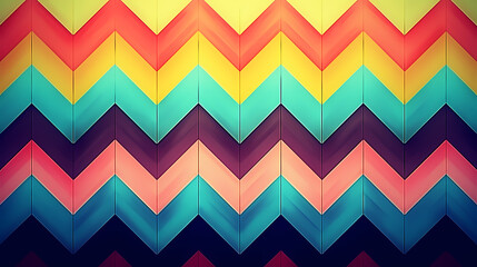 Simple colorful geometric zigzag stripes abstract pattern