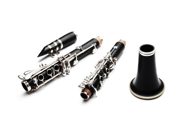 Clarinet woodwind instrument isolated on white - 765961118
