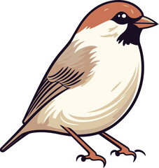 Vibrant Sparrow Vector Artwork