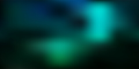 Dark blue, green vector gradient blur backdrop.