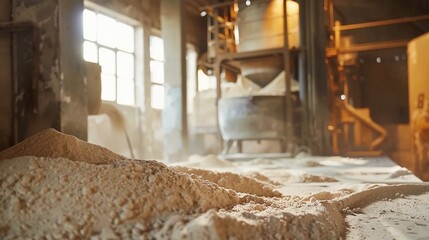 The interior of a modern mill for creating flour - obrazy, fototapety, plakaty
