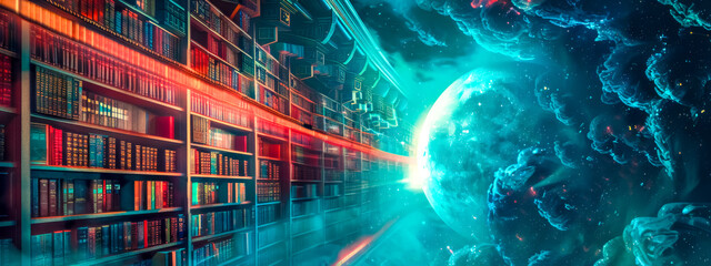 Cosmic library: visions of knowledge across space