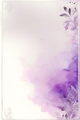 Briefvorlage - Aquarell - Violett mit dezenten Ornamenten