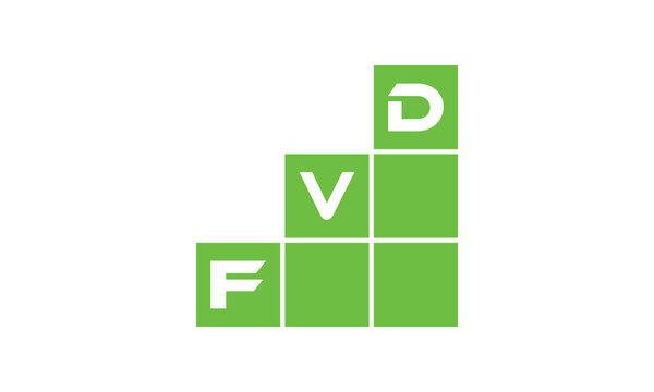 FVD initial letter financial logo design vector template. economics, growth, meter, range, profit, loan, graph, finance, benefits, economic, increase, arrow up, grade, grew up, topper, company, scale