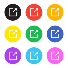 vector colorful go to website icon collection