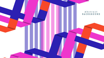 Modern abstract purple pink background with 3d concept. Modern presentation background with 3d layered lines.